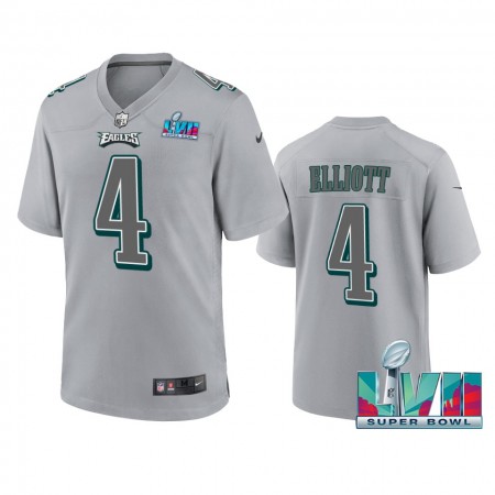 Miesten Philadelphia Eagles NFL Pelipaita Jake Elliott 4 Atmosphere harmaa Super Bowl LVII